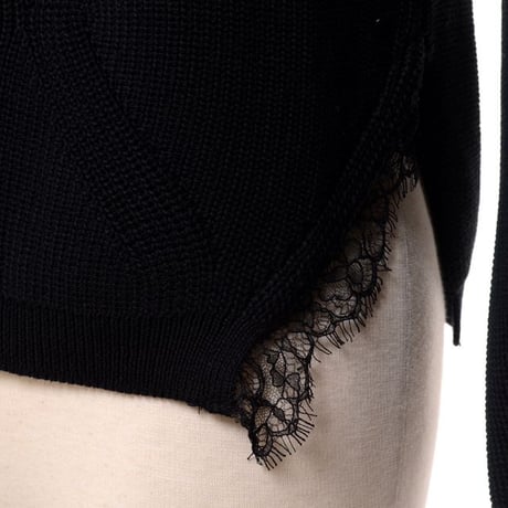 インポートブランド import brand ANNA MOLINARI ボートネックセーター コットンニット ブラック
