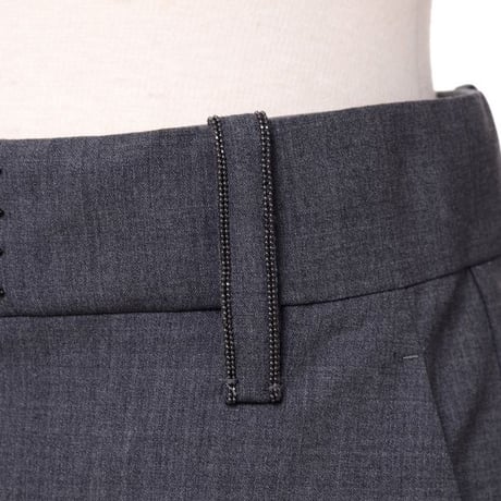 ブルネロクチネリ Brunello Cucinelli ストレートラインパンツ ウールストレッチ グレー