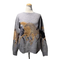 ステラマッカートニー stella mccartney 競馬インターシャセーター ハイゲージウール グレー 正規取扱
