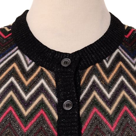 ミッソーニ Missoni ボーダーロングカーディガン レーヨンなど レインボーカラー
