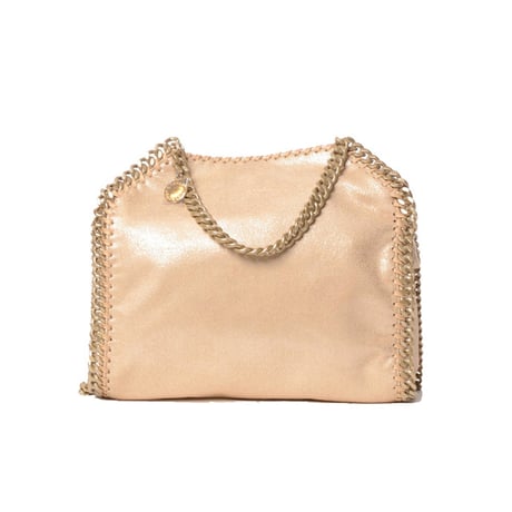 ステラマッカートニー stella mccartney ファラベラミニチェーンバッグ メタリックシャギーディア ベージュアンティークゴールド