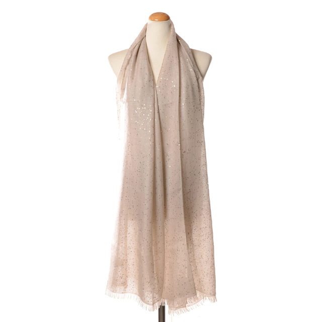 ブルネロクチネリ Brunello Cucinelli スパンコールストール カシミア