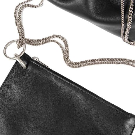 アンドゥムルメステール ann demeulemeester エディナイーストウエストショルダーバッグ 羊革 ブラック 正規取扱