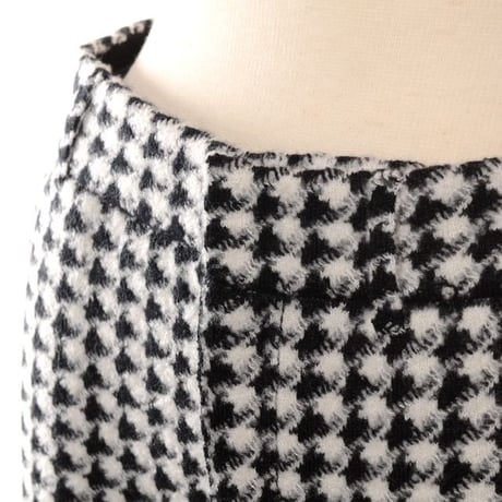 バリー BARRIE ストレートパンツ カシミヤ混合 千鳥格子
