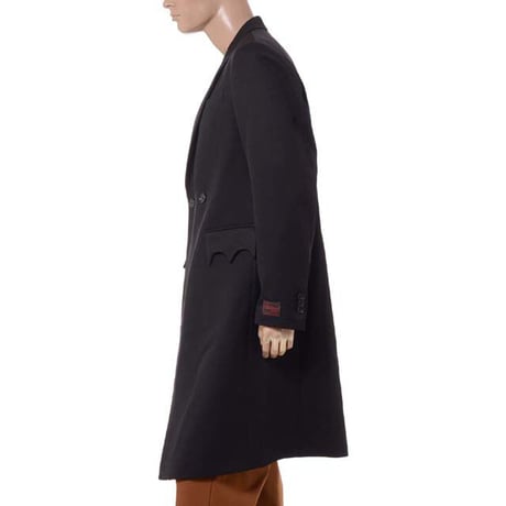 ラフシモンズ RAF SIMONS Classic doublebrested coat with uniform pockets リサイクルポリエステル ブラック