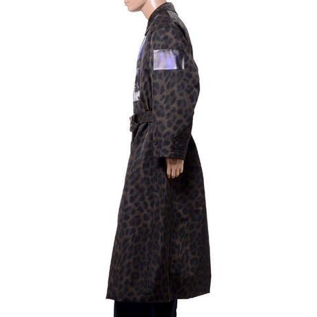 RAF SIMONS ラフシモンズ パッチプリントアニマルカーコート ナイロン カーキ
