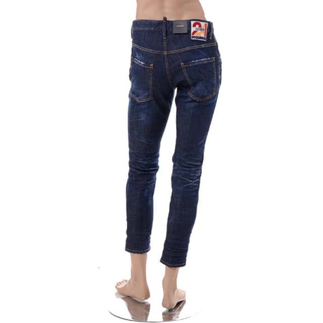 ディースクエアード Dsquared2 スケータージーンズ コットン Blue Navy
