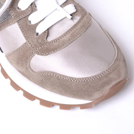 ブルネロクチネリ Brunello Cucinelli ビジュー付きスニーカー バックスキンなど トープ