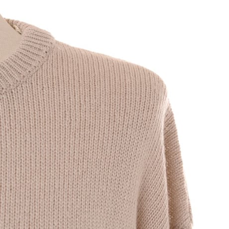 ブルネロクチネリ Brunello Cucinelli 丸襟長袖セーター カシミアシルク ベージュ