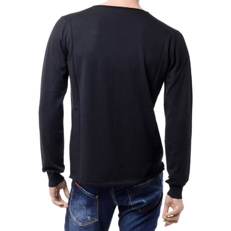 ロベルトコリーナ Roberto Collina セーター コットンカシミヤ ブラック