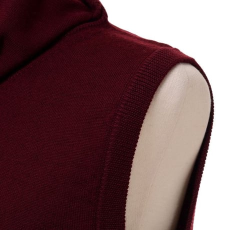 メゾン マルジェラ Maison Margiela リボン付きノースリニット ウール バーガンディ