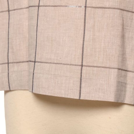 ブルネロクチネリ Brunello Cucinelli 半袖ブラウス リネン ベージュ