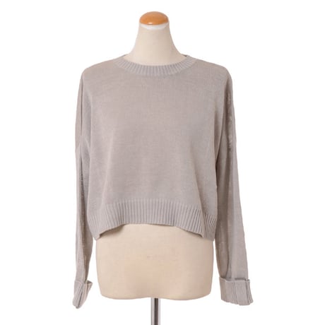 ブルネロクチネリ Brunello Cucinelli ボクシーフォルムセーター コットン グレージュ