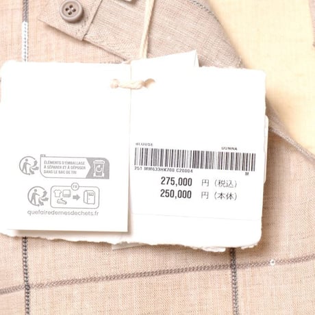 ブルネロクチネリ Brunello Cucinelli 半袖ブラウス リネン ベージュ