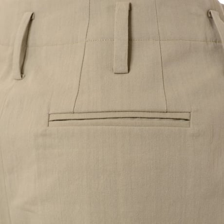 ダウェイ DAWEI タック使いパンツ コットンストレッチ カーキ