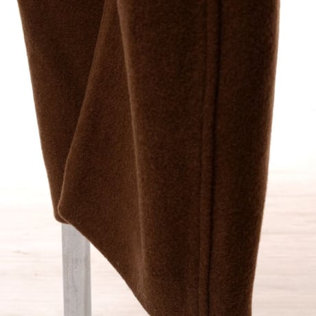 ルメール LEMAIRE ワイドパンツ 厚手のウールカシミア ダークタバコ