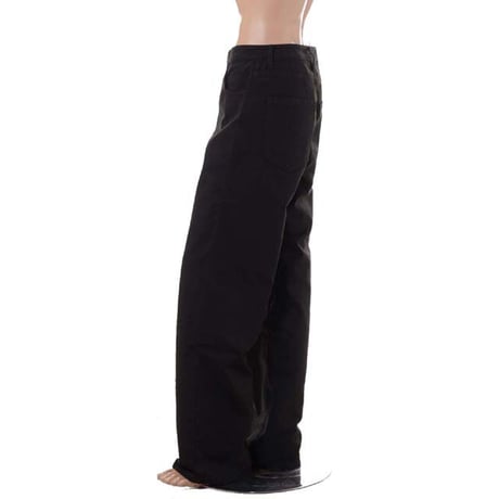 ラフシモンズ RAF SIMONS Wide fit denim workwear pants コットン ブラック