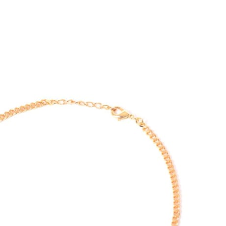 エムエムシックス メゾンマルジェラ MM6 MAISON MARGIELA MM6ロゴ付き安全ピンネックレス 真鍮 ゴールド