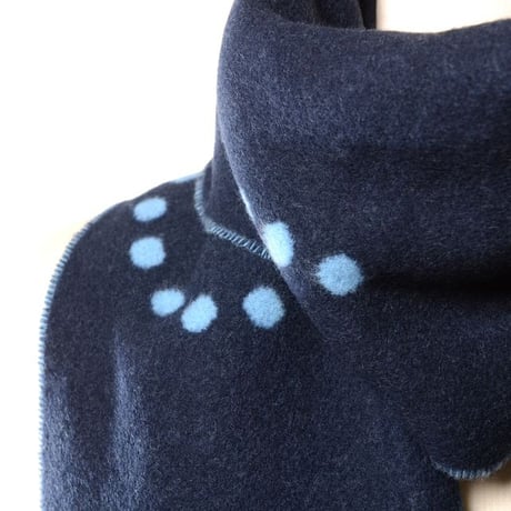 ステラマッカートニー stella mccartney ロゴスカーフ ウール ネイビー