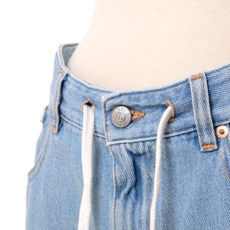 エムエムシックス メゾンマルジェラ MM6 MAISON MARGIELA 紐付きショートパンツ デニム ライトブルー