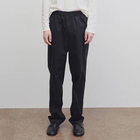ザ・ロウ THE ROW Jonahパンツ ストレッチフランネルカシミア ブラック