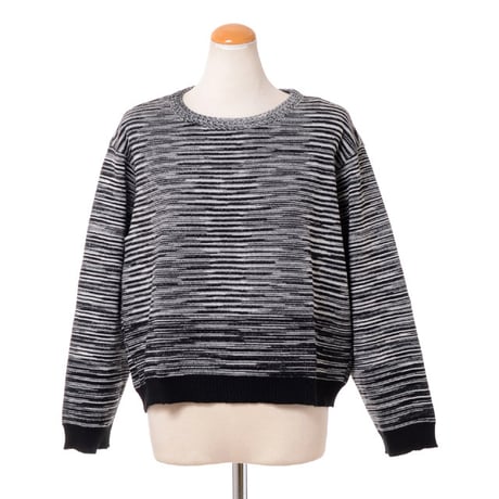 MISSONI - MISSONI(ミッソーニ) 長袖セーター サイズ44 L レディース - 黒×ダークグレー×マルチ ハイネック ミッソーニ MISSONI 長袖セーター/ニット サイズ44 L - 黒