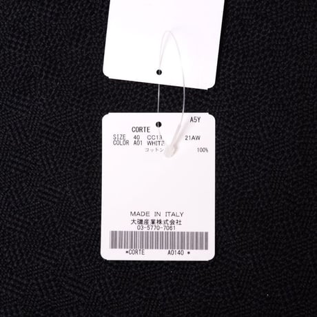 テラ TELA 変形襟の長袖シャツ コットン ホワイト