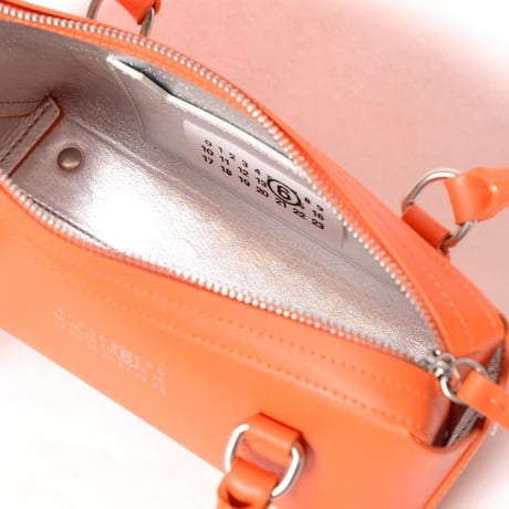 エムエムシックス メゾンマルジェラ MM6 MAISON MARGIELA バウレットバッグミニ 牛革 パパイヤ