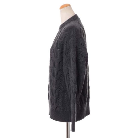 ブルネロクチネリ Brunello Cucinelli オペラニット ウールカシミアシルク チャコールグレー