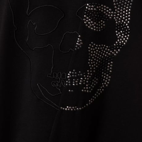 ルシアンペラフィネ Lucien Pellat Finet スカル半袖Tシャツ コットン ブラック