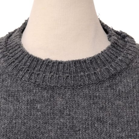 メゾン マルジェラ Maison Margiela エルボーパッチセーター ウールリネン グレー