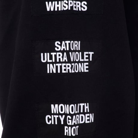 ラフシモンズ RAF SIMONS ティーンエイジ・ドリームスアンドテキストパッチ・オーバーサイズドパーカー コットン ブラック