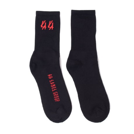 44ラベルグループ 44 label group ソックス コットン レッドブラック