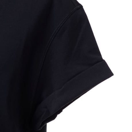 ブルネロクチネリ Brunello Cucinelli Uネックロール袖カットソー コットンフライス ブラック