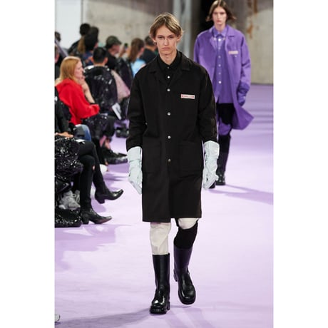 RAF SIMONS ラフシモンズ デニムラボコート コットン ブラック