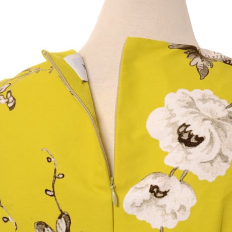 アーデム ERDEM エレオノラドレス コットン イエロー