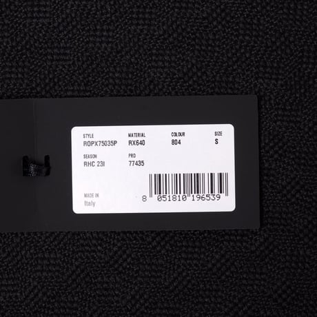ロシャス ROCHAS ロゴ丸襟リブ長袖セーター ヴァージンウール ダークオレンジ