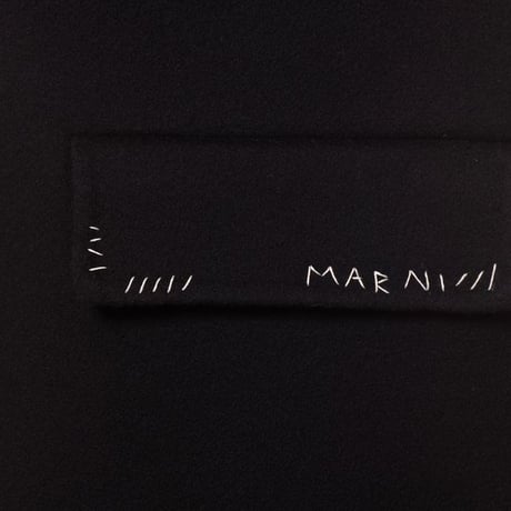 マルニ Marni ロングベスト ダブルフェイスフェルト ブラック