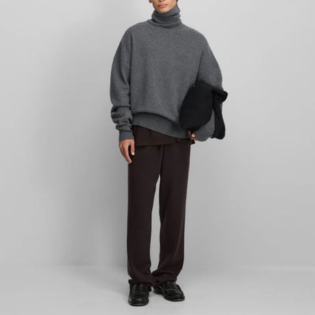 エクストリームカシミヤ extreme cashmere x ハイネックニット カシミヤセーター グレー 長袖 レディースメンズ 正規取扱