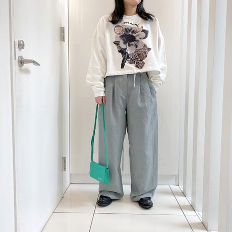 マルニ Marni ショルダーレザーバッグ 牛革羊革 グリーン