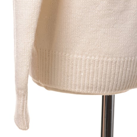 ブルネロクチネリ Brunello Cucinelli Vネック長袖セーター カシミアシルクニット ホワイト