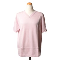 エクストリームカシミヤ extreme cashmere x cleanVネック半袖カットソー コットンカシミヤ マニキュア