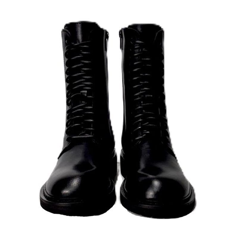 アンドゥムルメステール ann demeulemeester レースアップ編み上げ