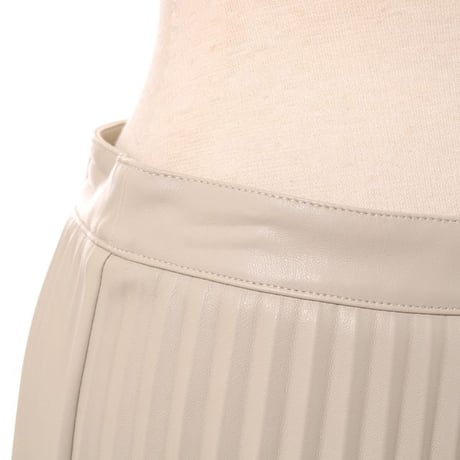 プロエンザスクーラー Proenza Schouler プリーツスカート フェイクレザー ライトグレー