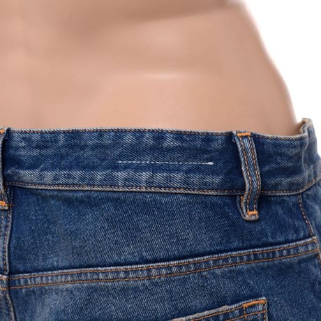 エムエムシックス メゾンマルジェラ MM6 MAISON MARGIELA ストレートジーンズ コットン グリーンキャスト