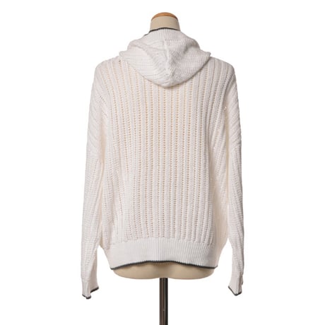 ブルネロクチネリ Brunello Cucinelli フード付きセーター コットン ホワイト
