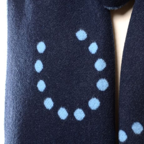 ステラマッカートニー stella mccartney ロゴスカーフ ウール ネイビー