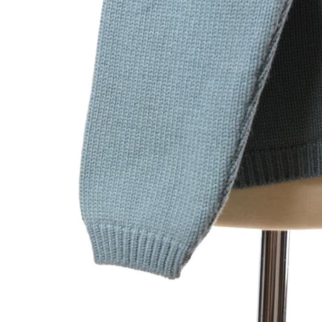 インポートブランド import brand HAWICO Scotland（ホイコ スコットランド）襟付きカーディガン カシミア アイスブルー