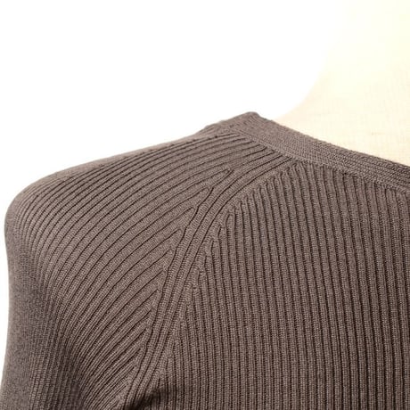 インポートブランド import brand ジェントリーポルトフィーノ Gentry Portofino 深いVネック長袖セーター シルクコットン グレー