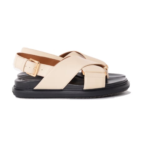 マルニ Marni フスベットサンダル 牛革 ホワイト